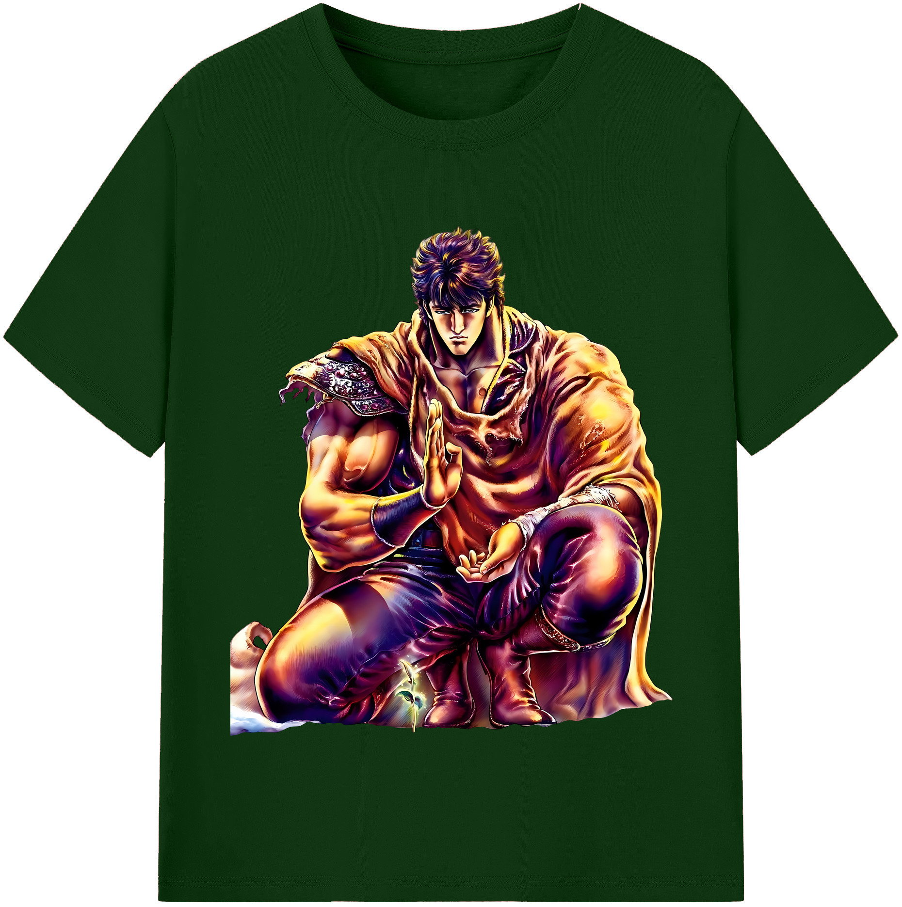 （画像用） 北斗の拳 Fist of the North Star 綿100％半袖Tシャツ（フロントプリント）
